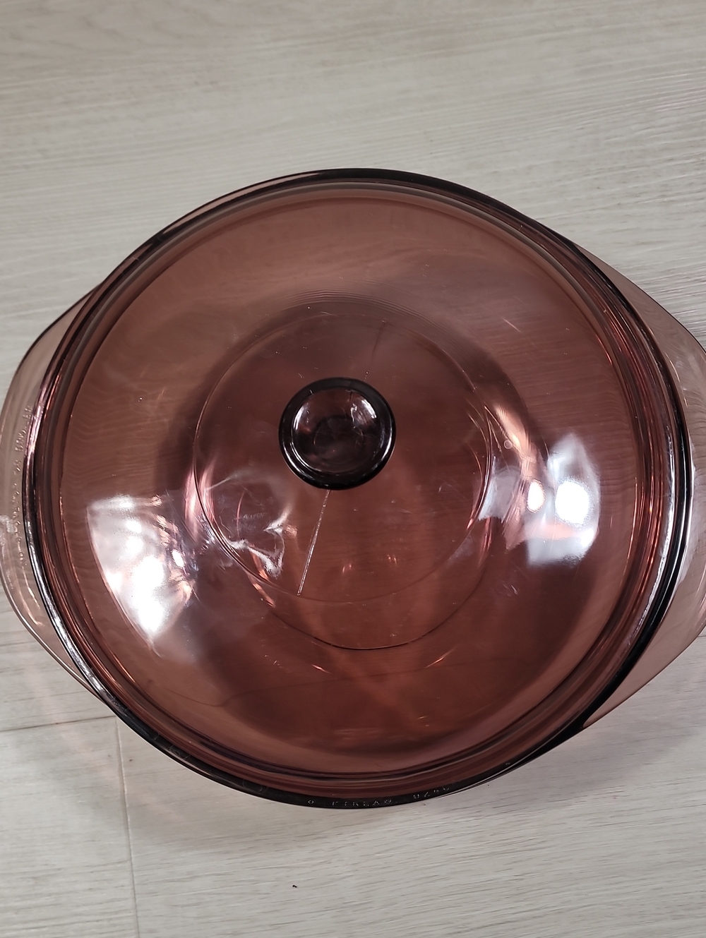 Vintage Pyrex Cranberry Round Casserole Dish 2L #024 With Lid Kitchen Purple - Picture 8 of 12